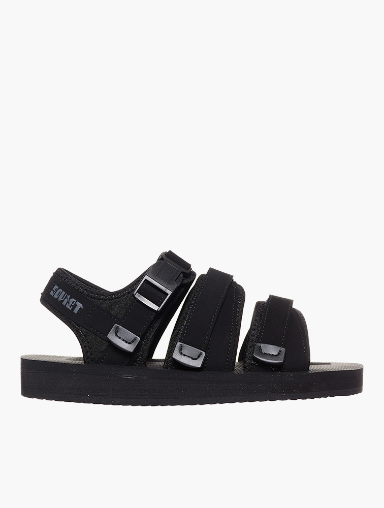 2Sylla/South East Soldier ⑭ VMF プロデュース！ MyRunway | Shop Soviet Black Dennis Multistrap Sandals for Men